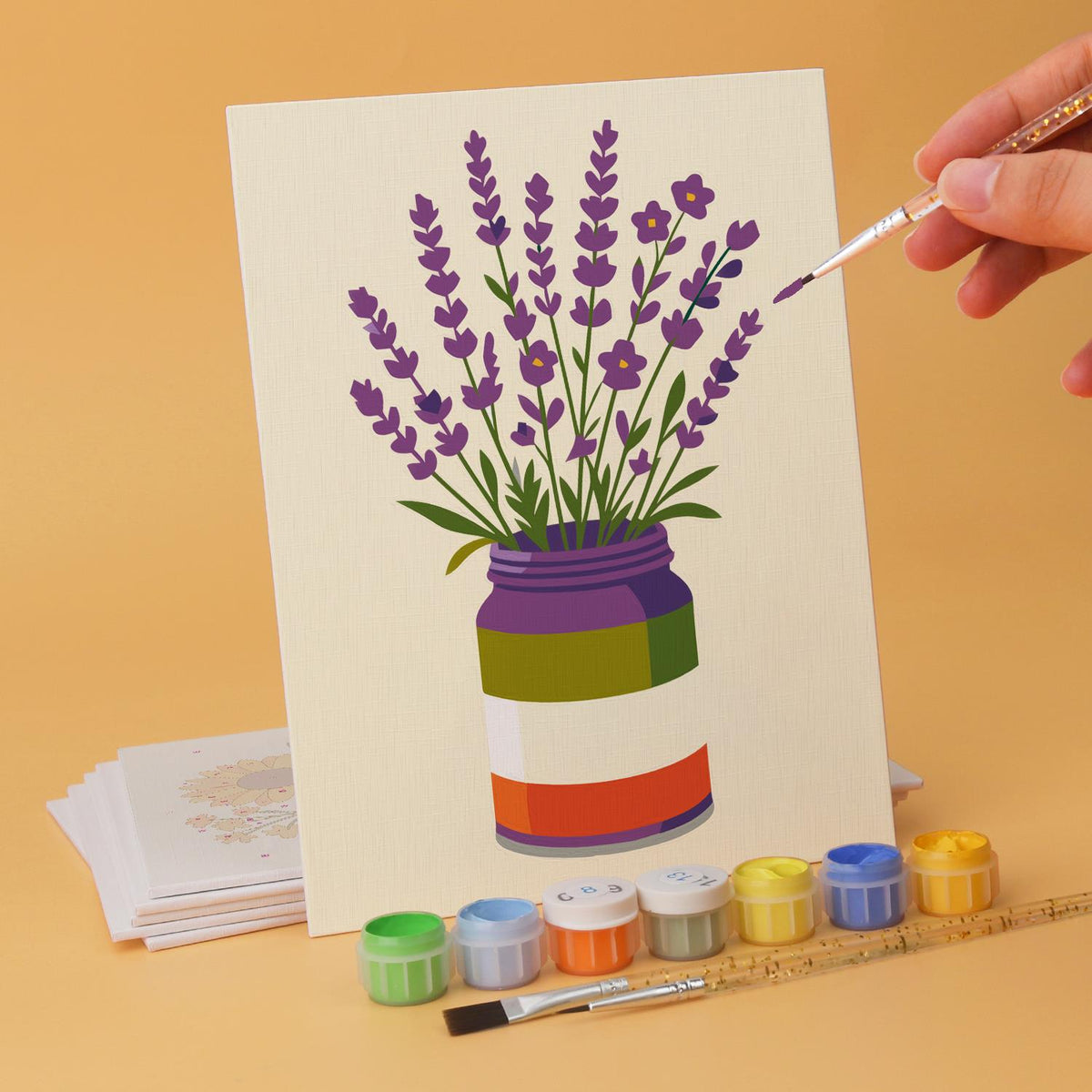 Tin-Can Sunflowers and Lavender mini board kit – image 12