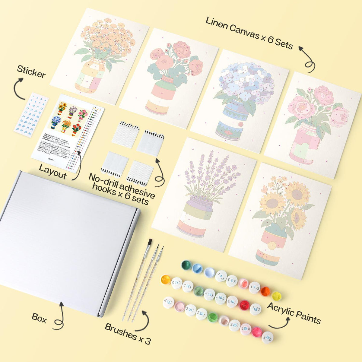 Tin-Can Sunflowers and Lavender mini board kit – image 15