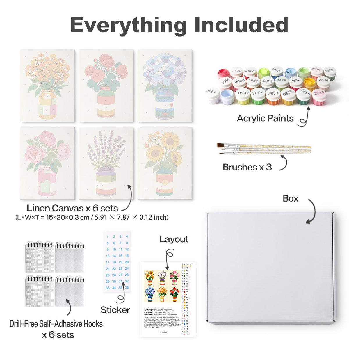 Tin-Can Sunflowers and Lavender mini board kit – image 16
