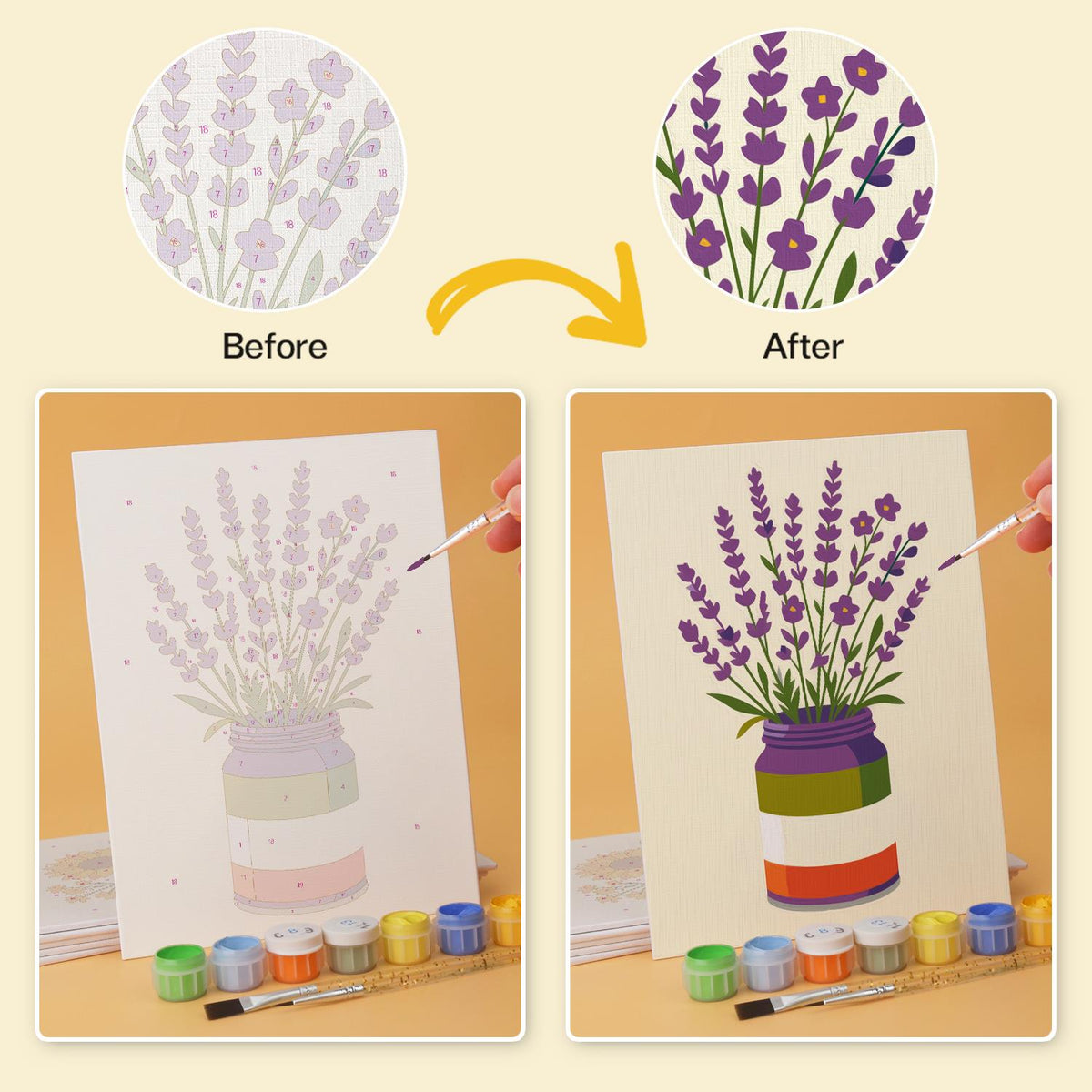Tin-Can Sunflowers and Lavender mini board kit – image 21