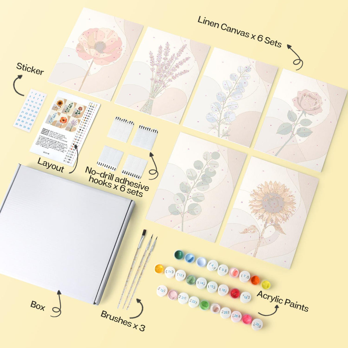 Boho Neutral Single Stems mini board kit – image 15