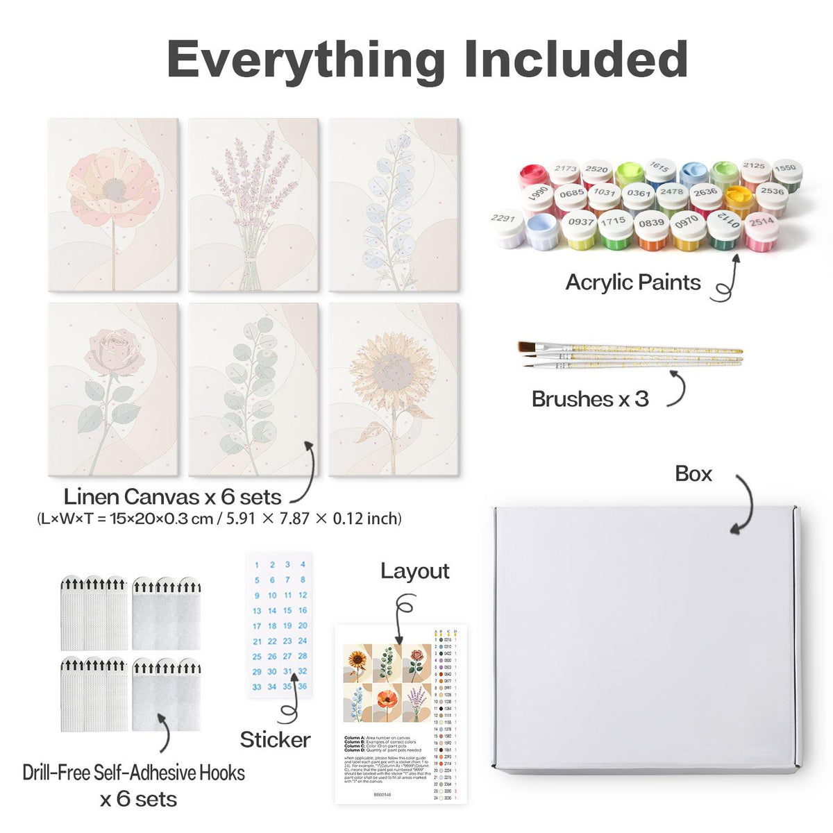 Boho Neutral Single Stems mini board kit – image 16
