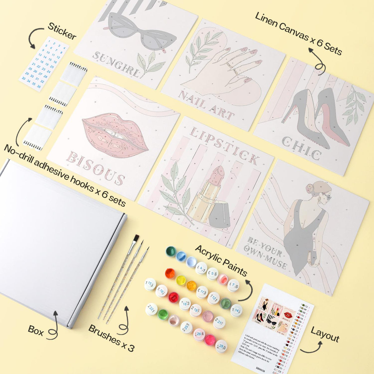 Bisous Lips and Cat-Eye Shades mini board kit – image 15
