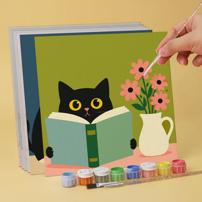 Bookworm Cats and Vases mini board kit – image 4