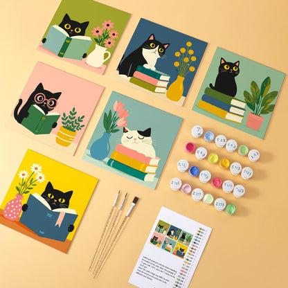 Bookworm Cats and Vases mini board kit – image 5