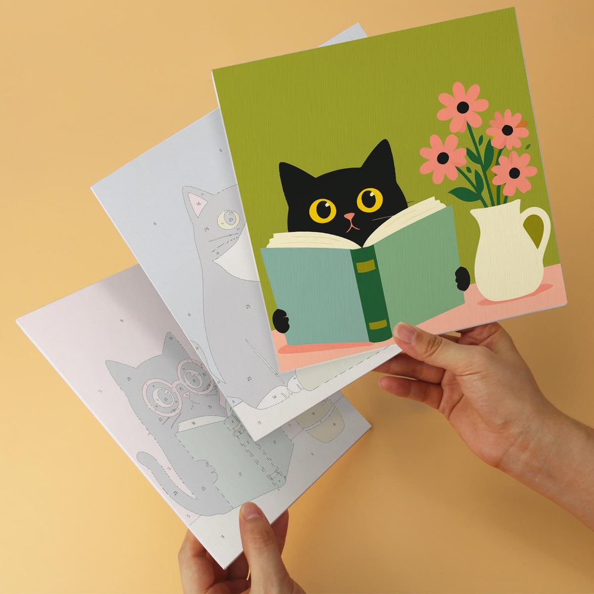 Bookworm Cats and Vases mini board kit – image 11
