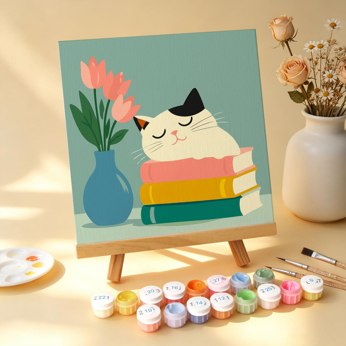 Bookworm Cats and Vases mini board kit – image 14