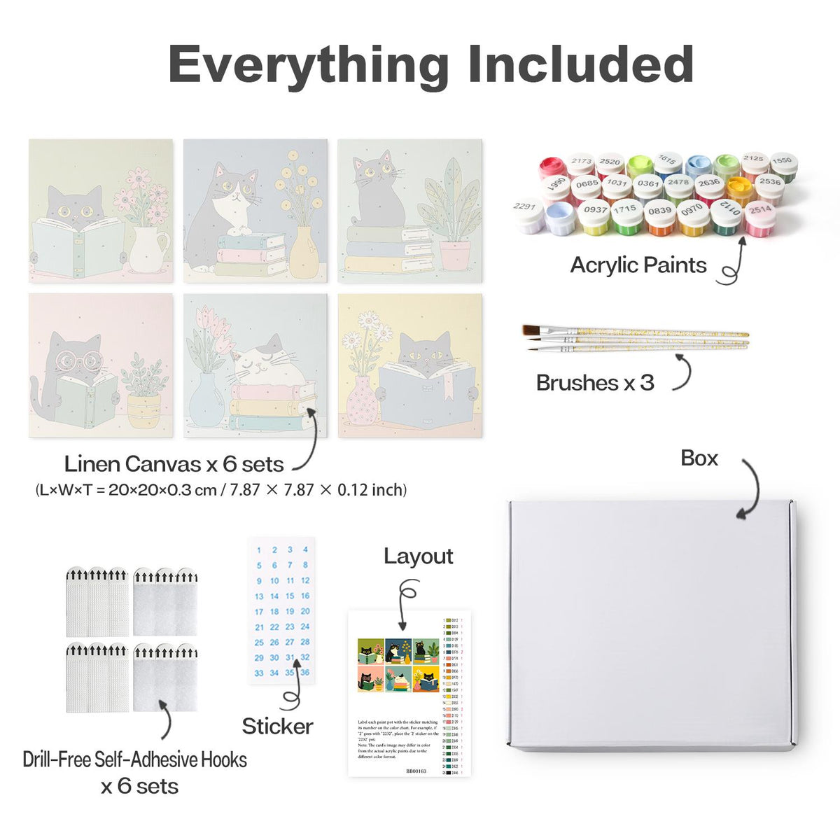 Bookworm Cats and Vases mini board kit – image 16