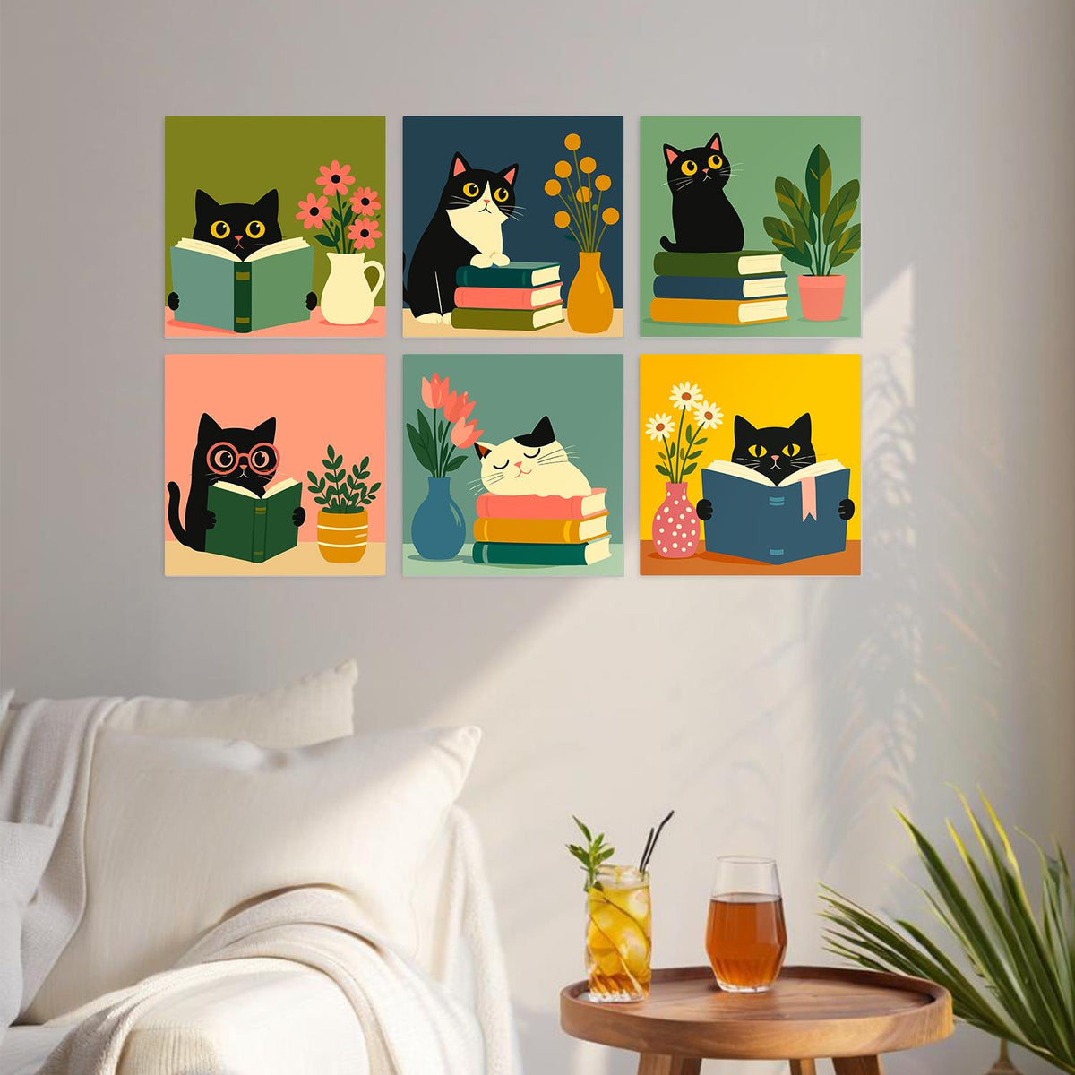Bookworm Cats and Vases mini board kit – image 24