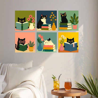 Bookworm Cats and Vases mini board kit – image 24