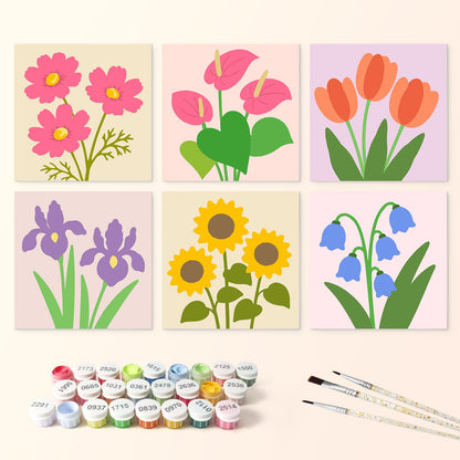 Sunflowers, Irises and Tulips mini board kit – image 3