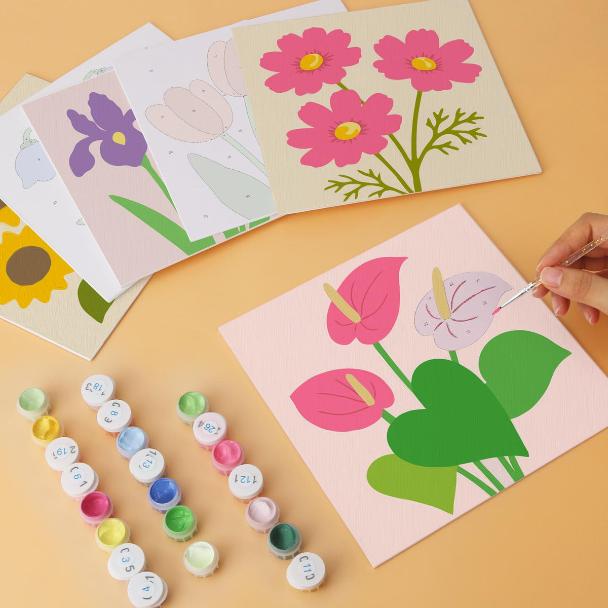 Sunflowers, Irises and Tulips mini board kit – image 6