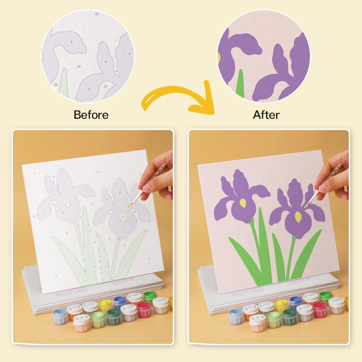 Sunflowers, Irises and Tulips mini board kit – image 21