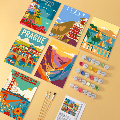 Amalfi Coast and Prague Posters mini board kit – image 5