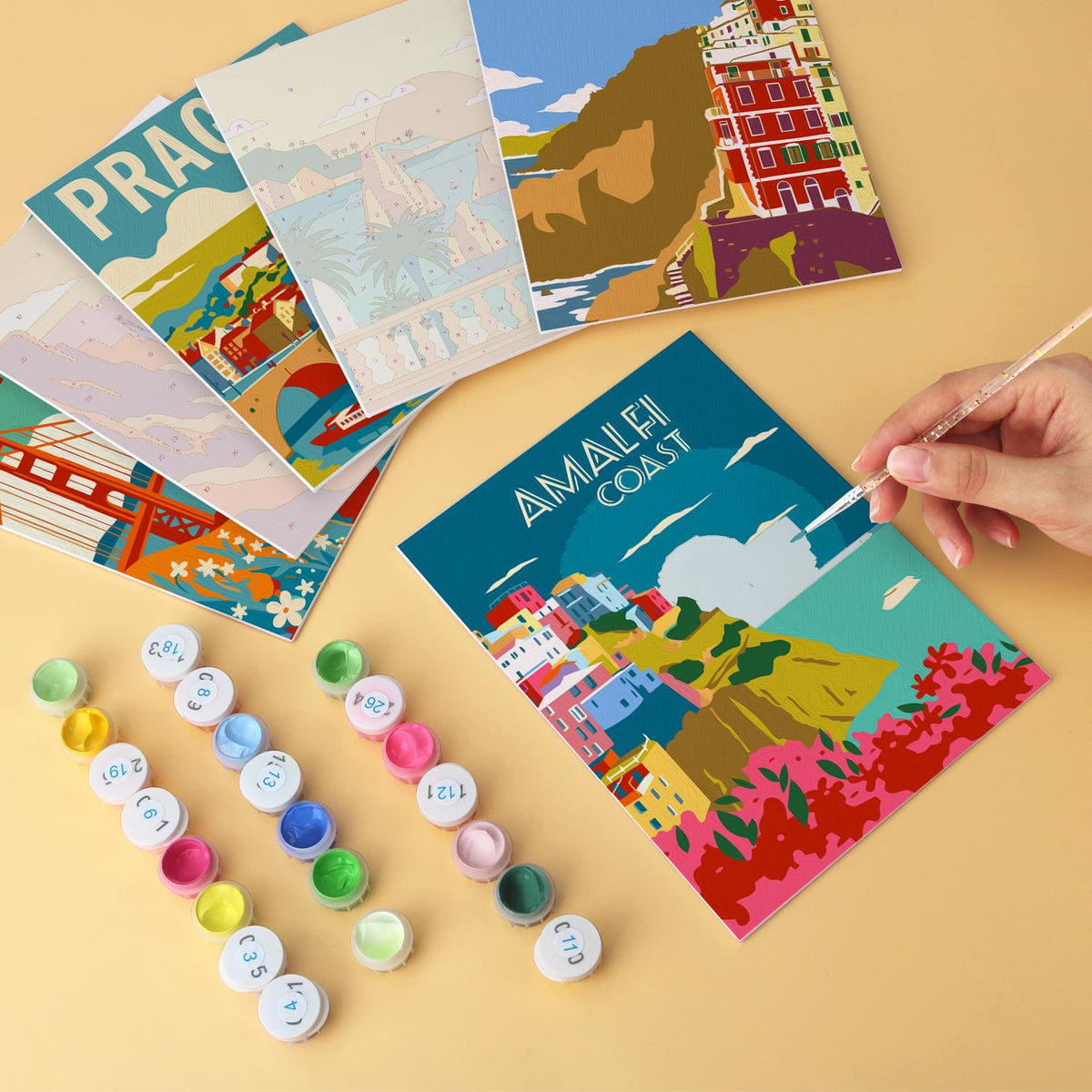 Amalfi Coast and Prague Posters mini board kit – image 6