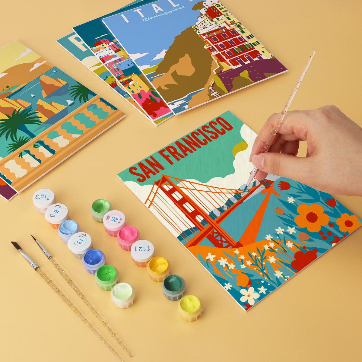 Amalfi Coast and Prague Posters mini board kit – image 7