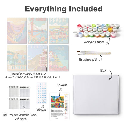 Amalfi Coast and Prague Posters mini board kit – image 16