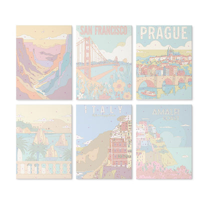 Amalfi Coast and Prague Posters mini board kit – image 17