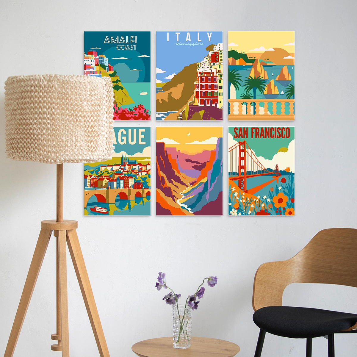 Amalfi Coast and Prague Posters mini board kit – image 23