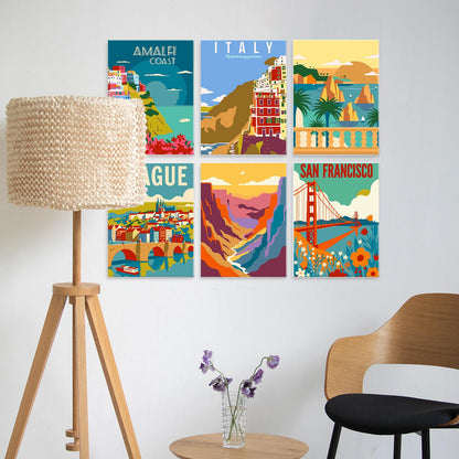 Amalfi Coast and Prague Posters mini board kit – image 23