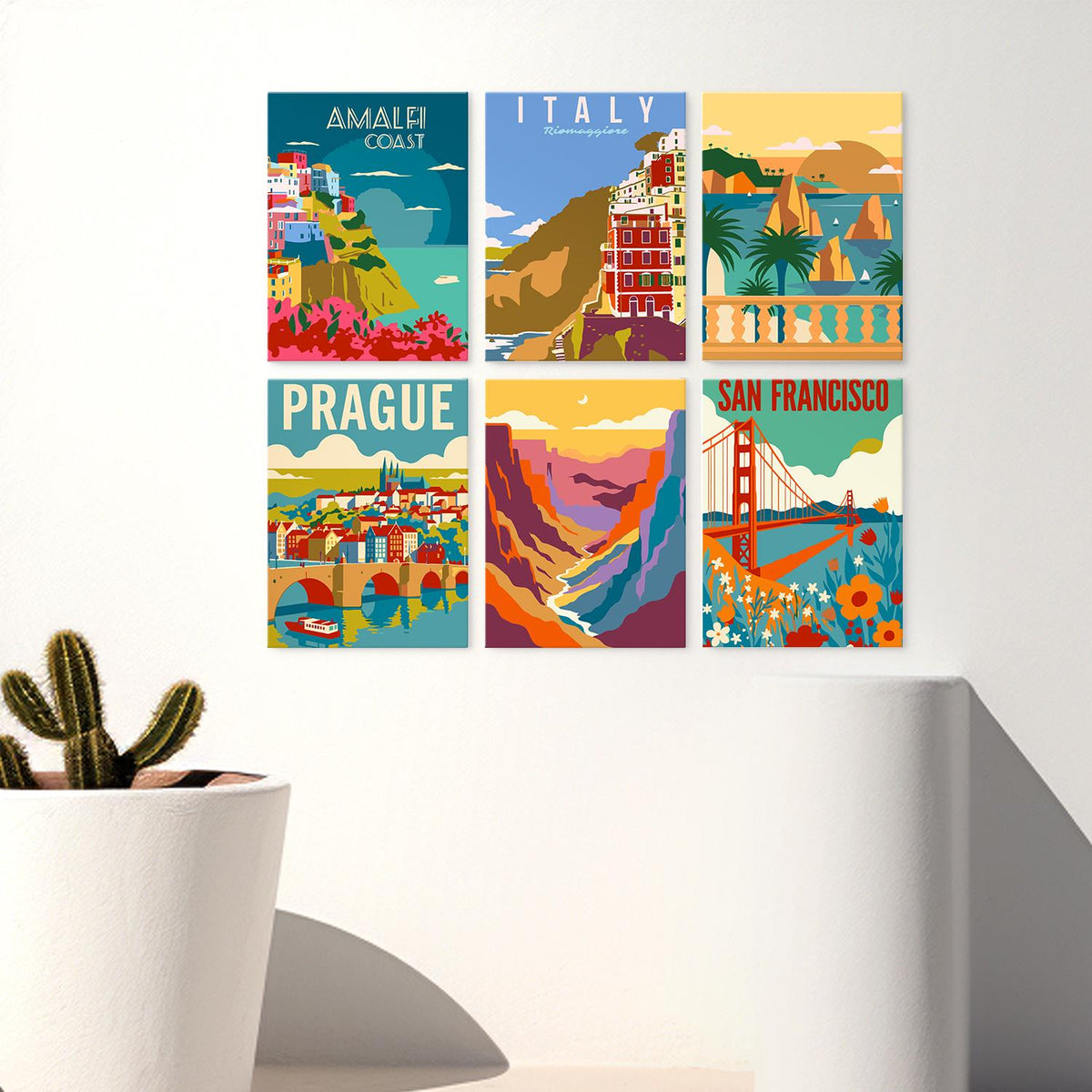 Amalfi Coast and Prague Posters mini board kit – image 24