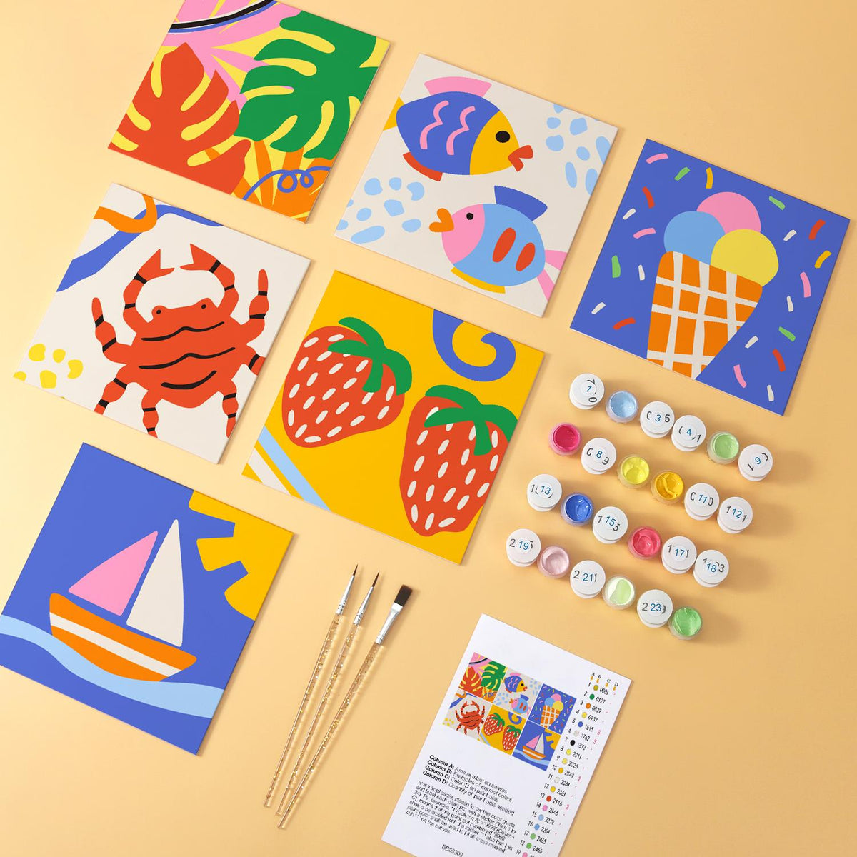 Sailboat and Strawberry Summer mini board kit – image 5