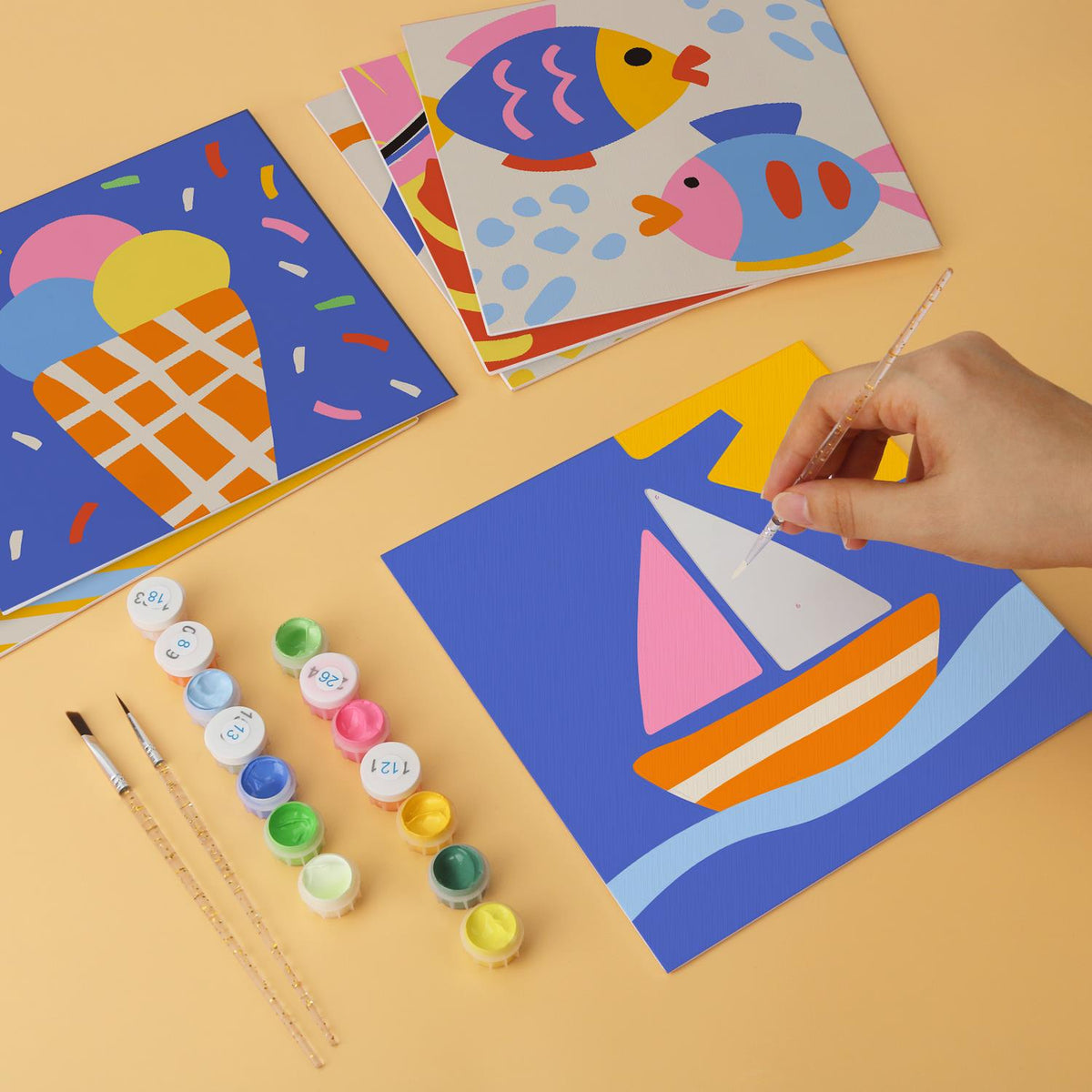 Sailboat and Strawberry Summer mini board kit – image 7