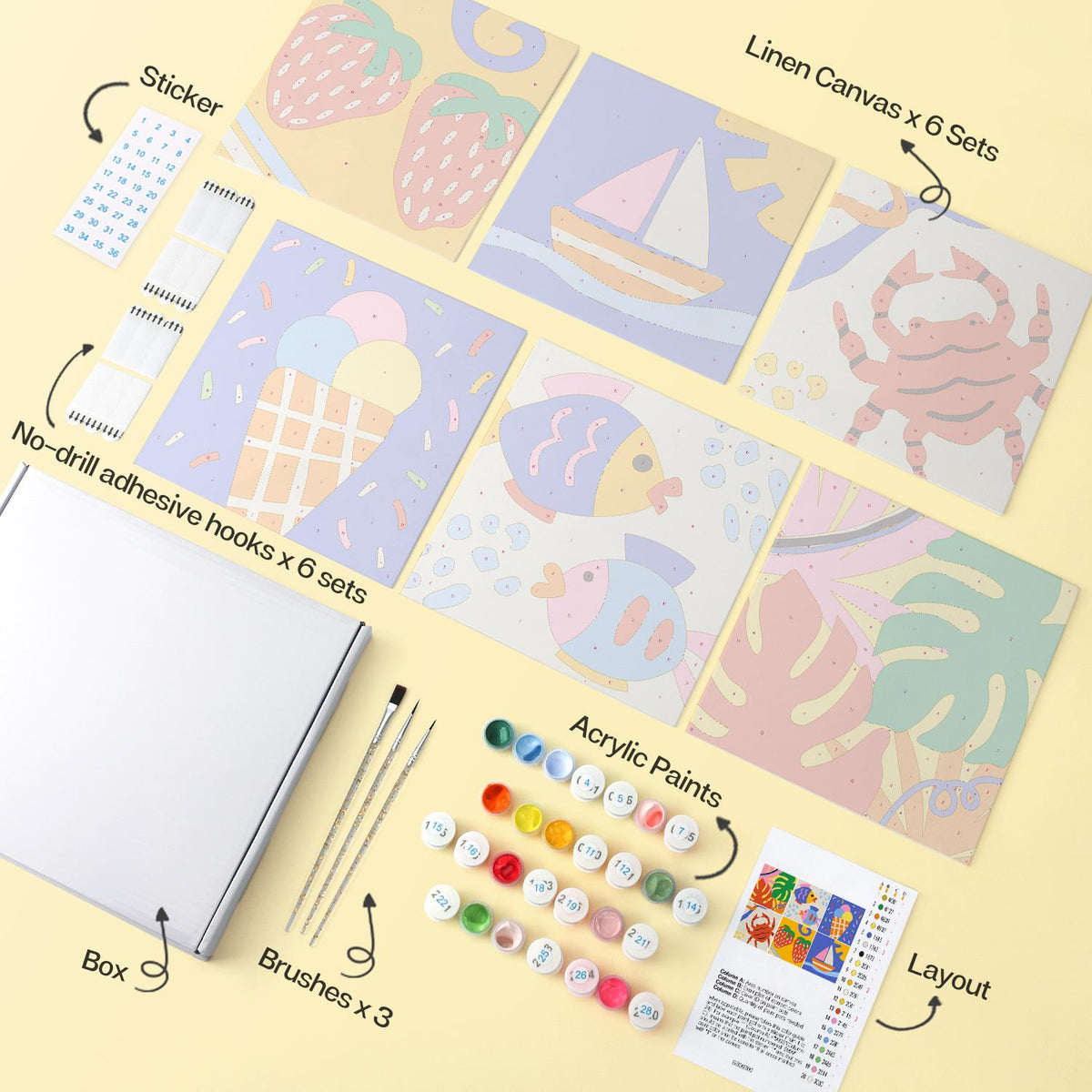 Sailboat and Strawberry Summer mini board kit – image 15