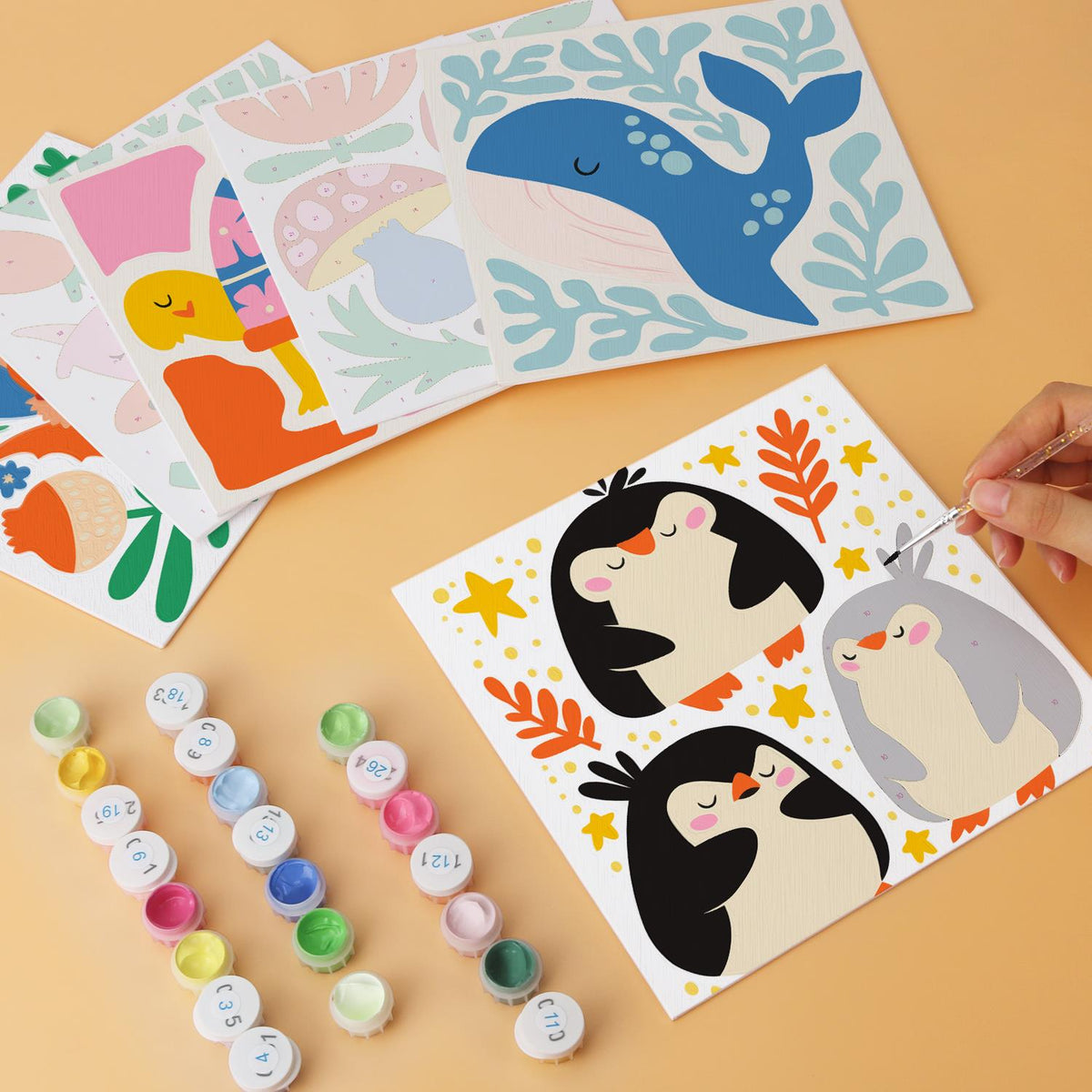 Bold Penguin and Whale Friends mini board kit – image 6