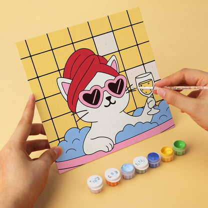 Mustard Tile Bubble Bath Cats mini board kit – image 9