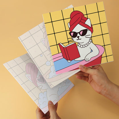Mustard Tile Bubble Bath Cats mini board kit – image 11
