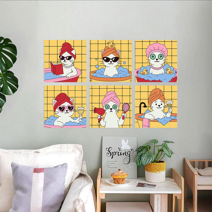 Mustard Tile Bubble Bath Cats mini board kit – image 23