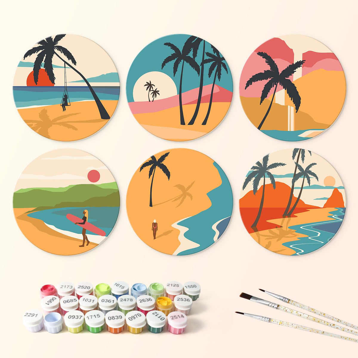 Palm Tree Swing at Dusk mini board kit – image 3