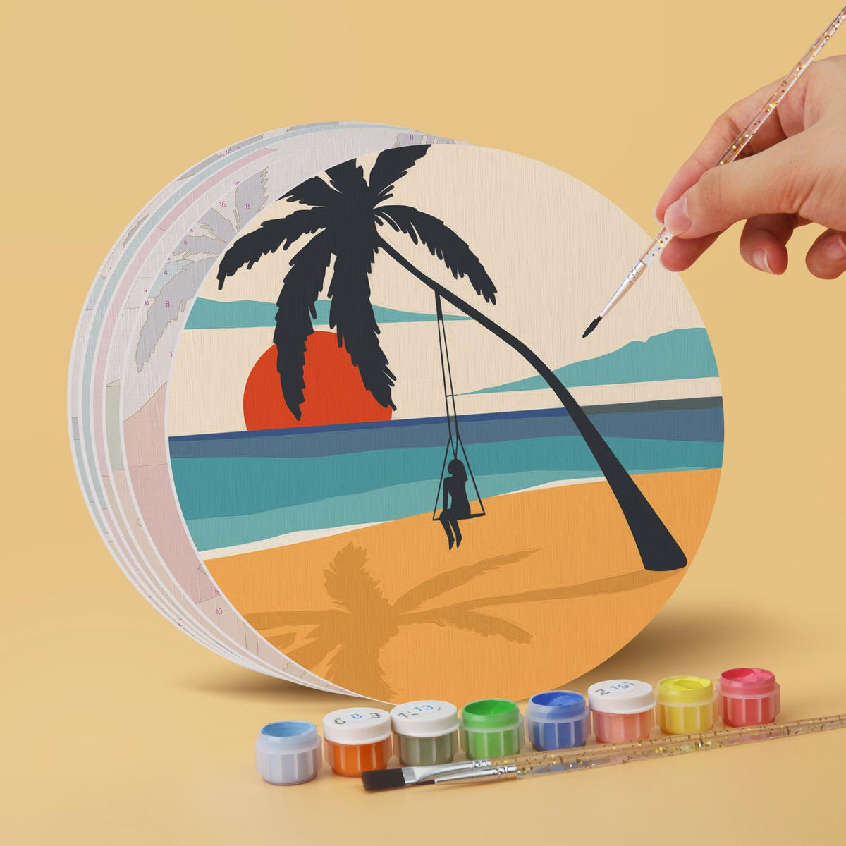Palm Tree Swing at Dusk mini board kit – image 5