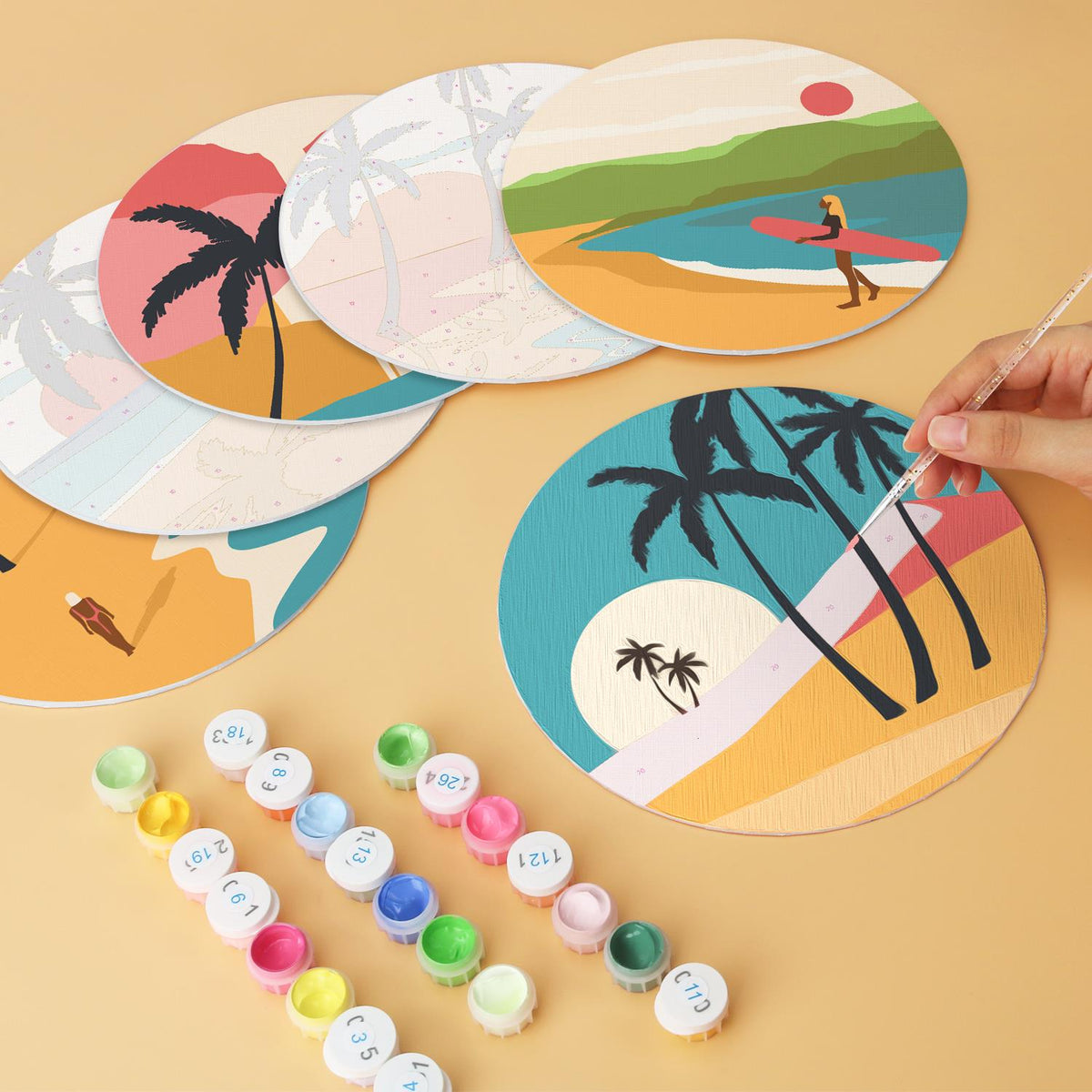 Palm Tree Swing at Dusk mini board kit – image 7