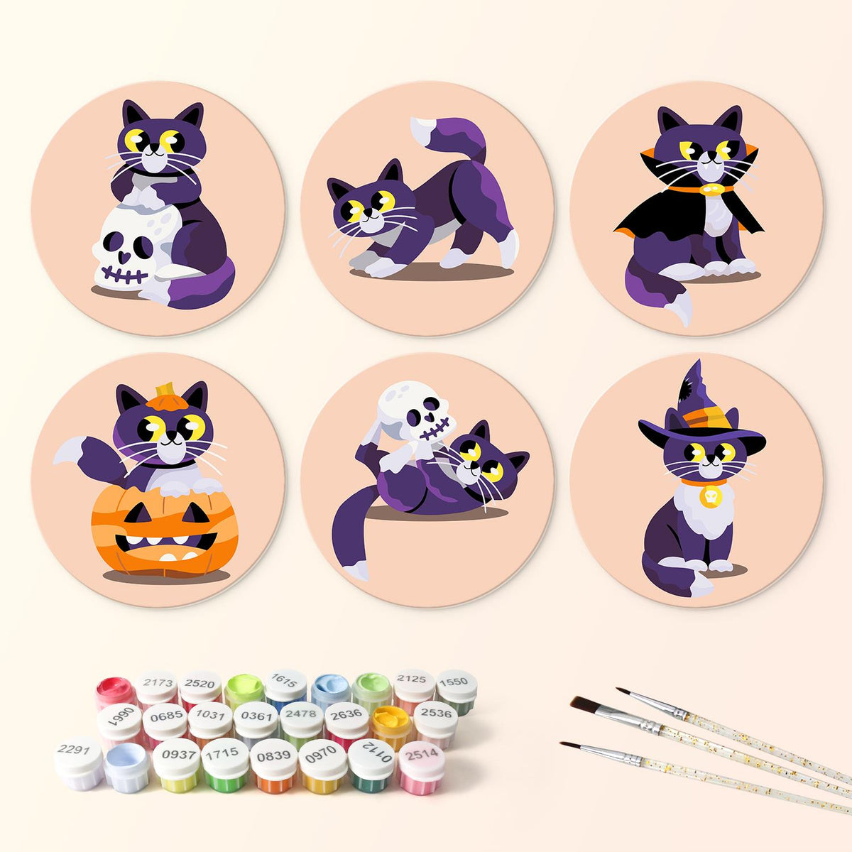 Purple Cats and Skeletons mini board kit – image 3