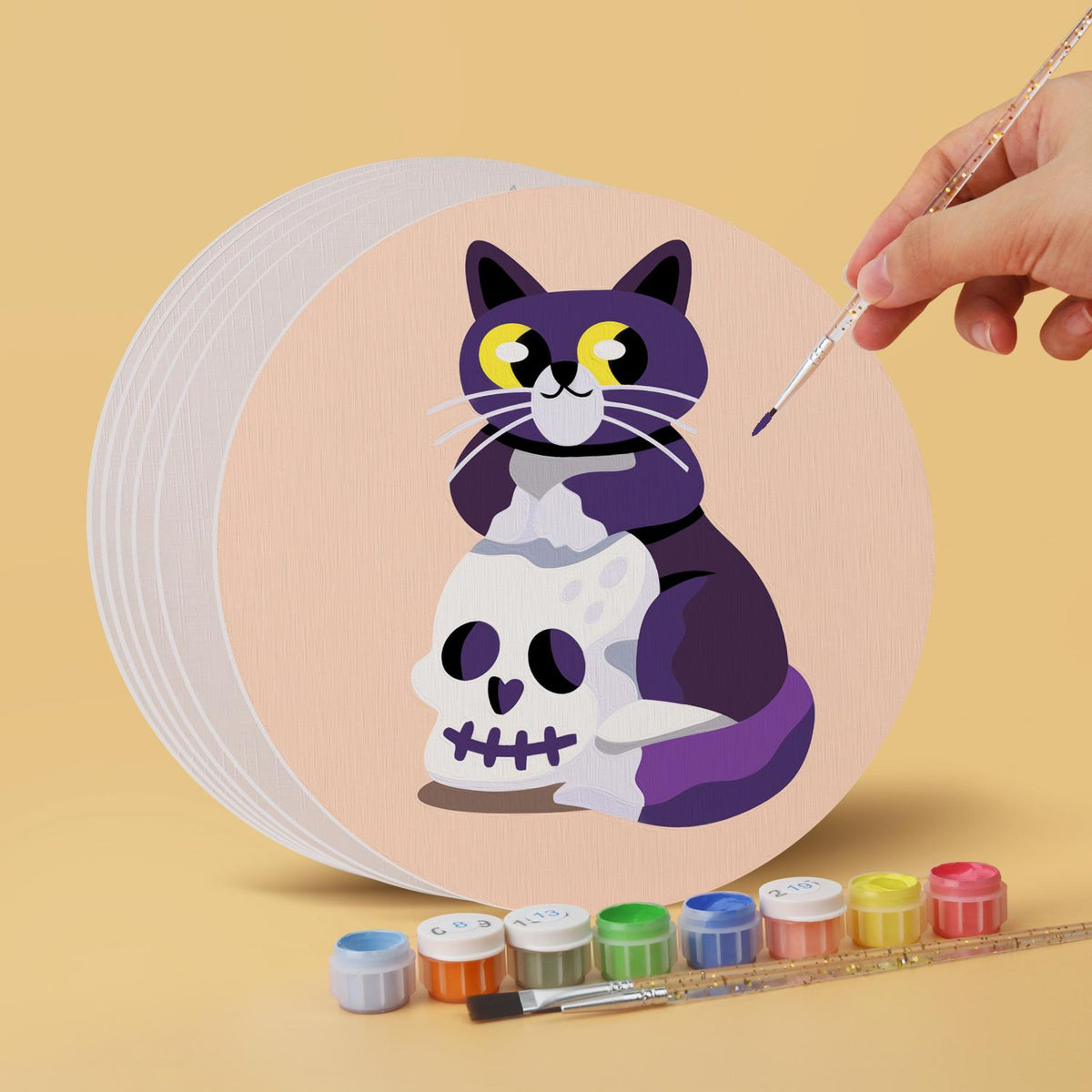Purple Cats and Skeletons mini board kit – image 5