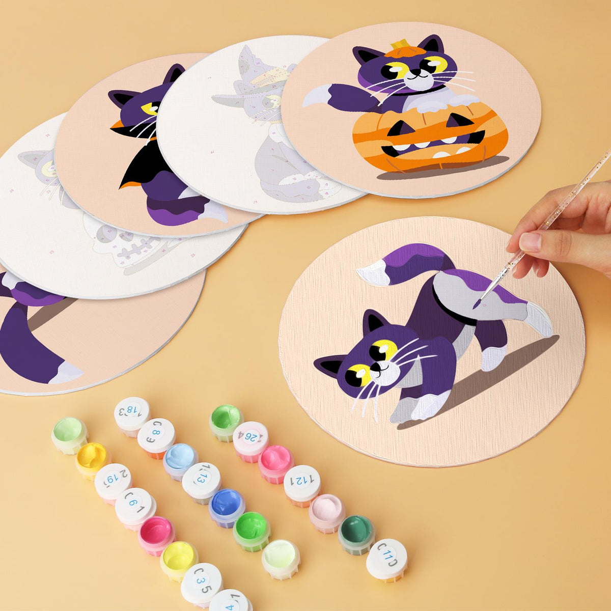 Purple Cats and Skeletons mini board kit – image 7