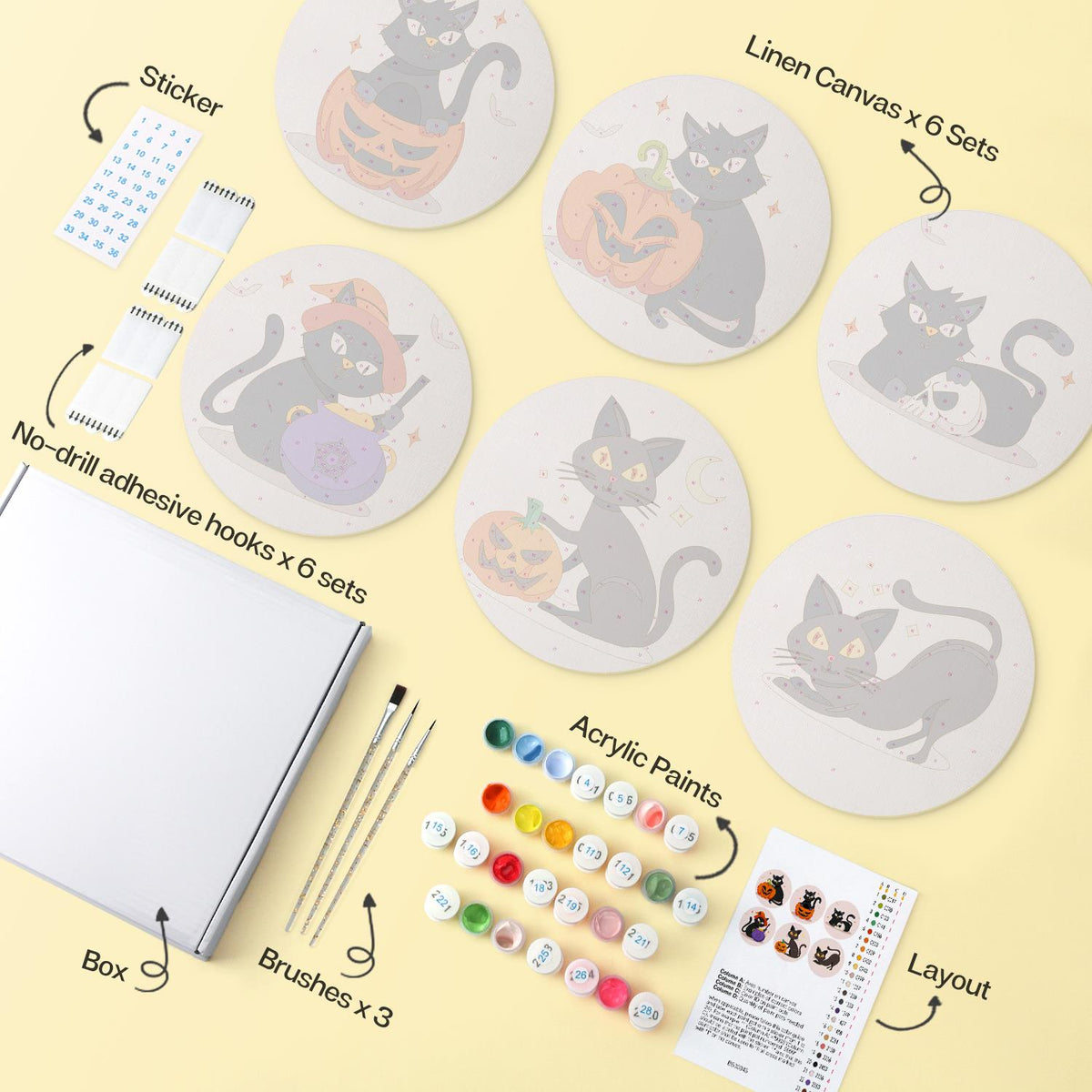 Black Cats and Jack-O'-Lanterns mini board kit – image 15