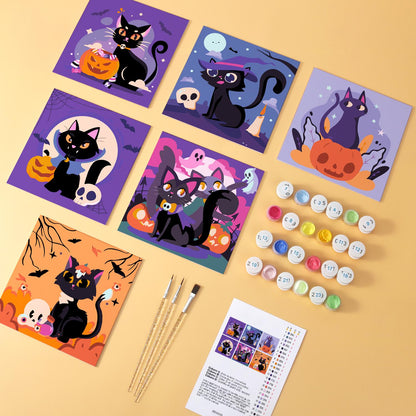 Pumpkin and Skull Black Cats mini board kit – image 5
