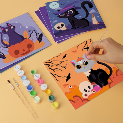 Pumpkin and Skull Black Cats mini board kit – image 7