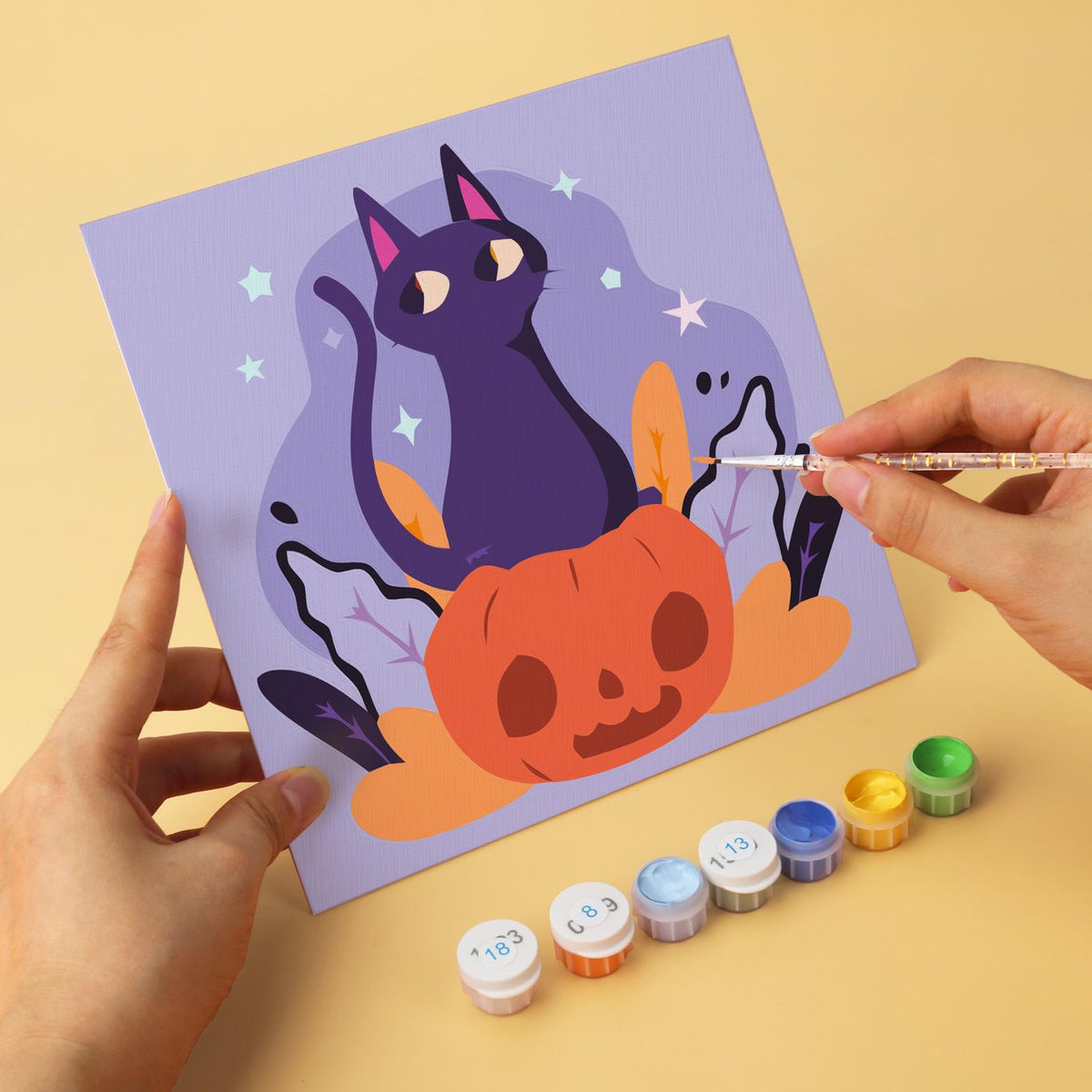 Pumpkin and Skull Black Cats mini board kit – image 8