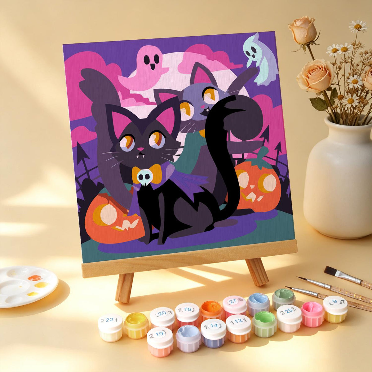 Pumpkin and Skull Black Cats mini board kit – image 14