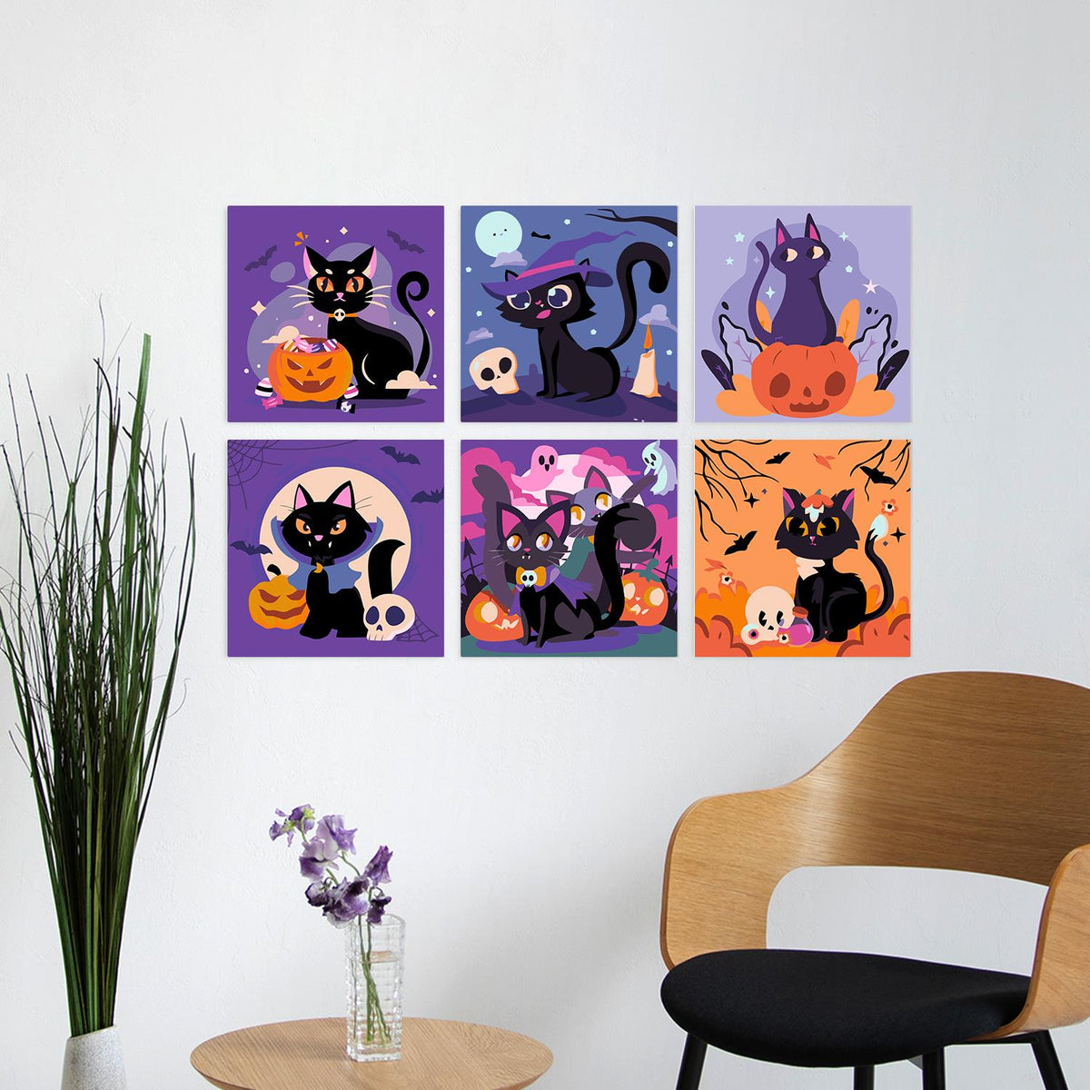 Pumpkin and Skull Black Cats mini board kit – image 23