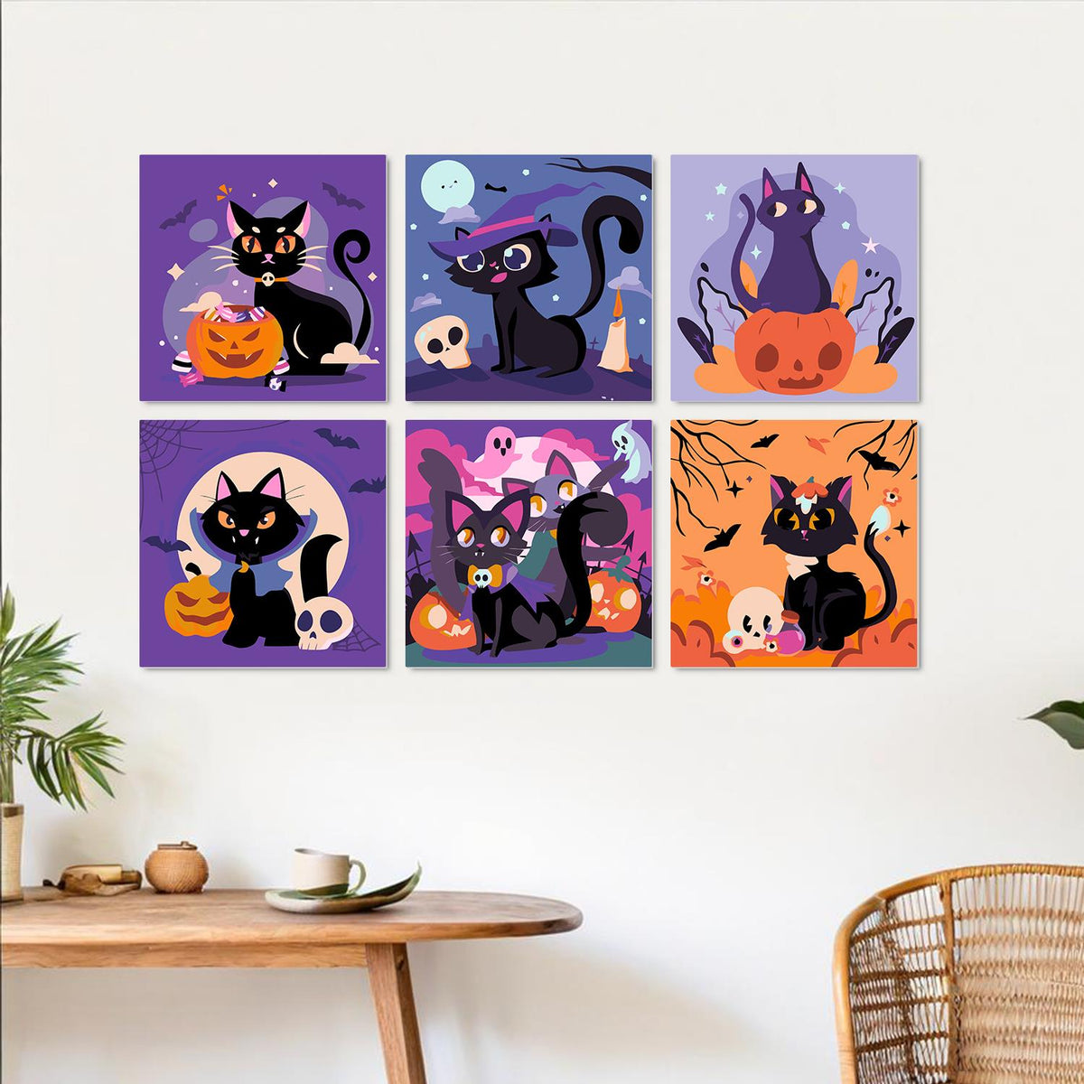 Pumpkin and Skull Black Cats mini board kit – image 24