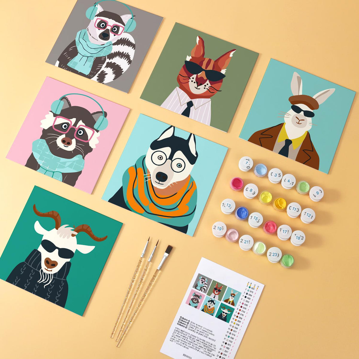 Hipster Animals in Shades mini board kit – image 5