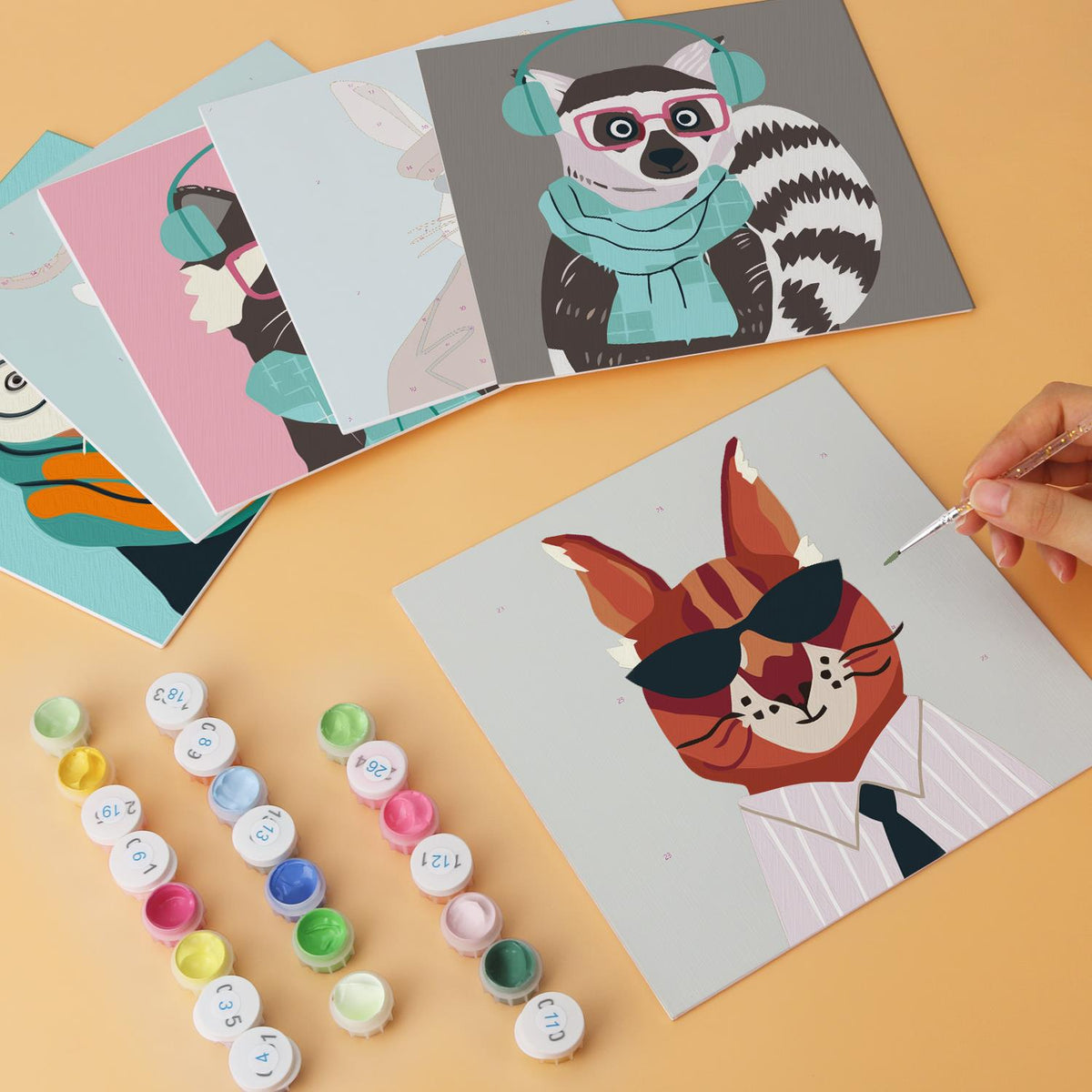 Hipster Animals in Shades mini board kit – image 6