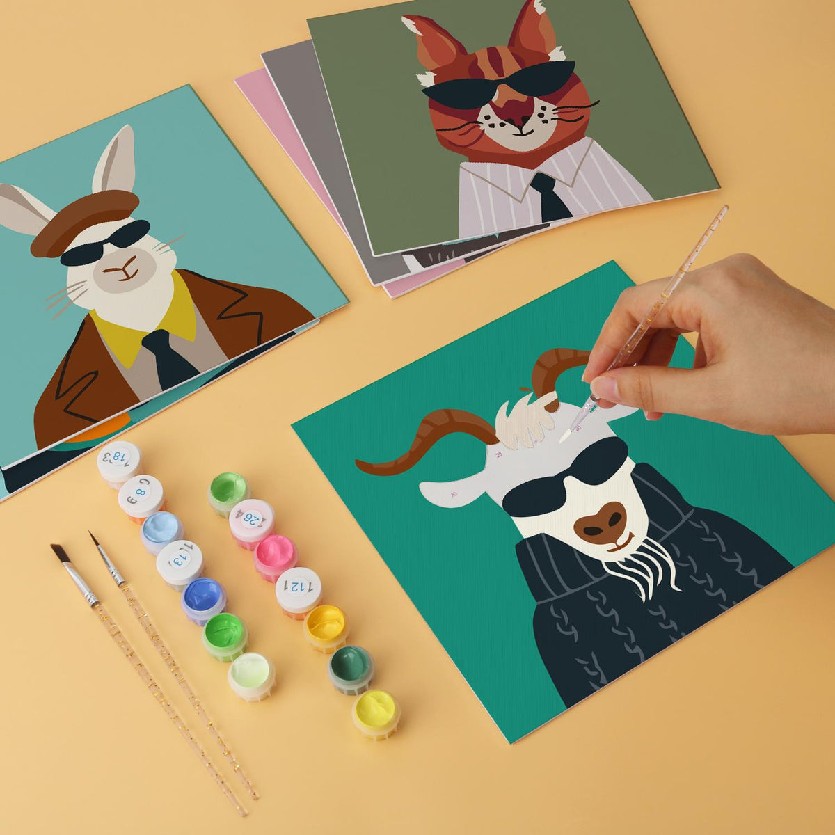 Hipster Animals in Shades mini board kit – image 7