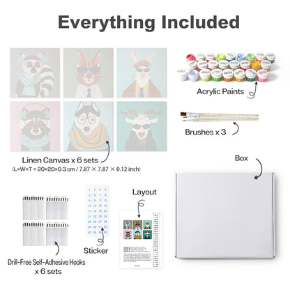 Hipster Animals in Shades mini board kit – image 16