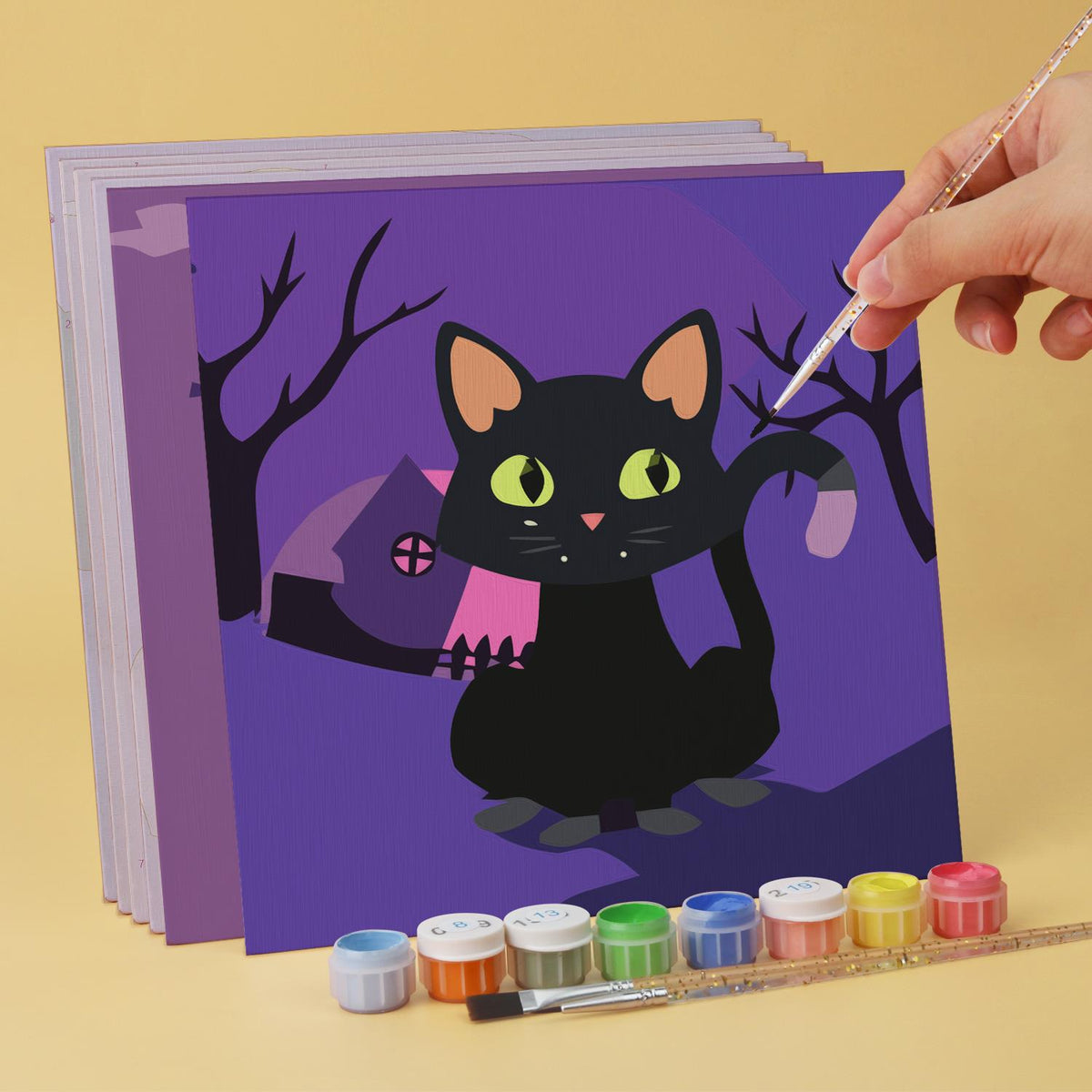 Spellbook and Candle Black Cats mini board kit – image 4